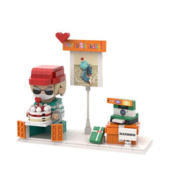 Birthday LewkteeBrick - FireGuardian Brick Lewktee - Full-Body Custom Brick Figure – Personalized 1 Person Sport with Frame, Small Particle Block Toy Perfect Gift - Single Person Birthday