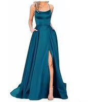 Amazon Europe and America Cross-Border Bridesmaid Dress Long Skirt Slim Fit Off-Shoulder Bridesmaid Evening Gown