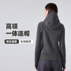 SCA New Thickened Warm Hooded Jacket for Women Outdoor Fitness Sweatshirt Yoga Clothing Sports Top DJ028