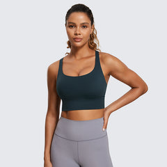 Cloud Feel Tight Yoga Tank Top High Elastic Quick-Dry Sports Bra Gathered Shockproof Running Outdoor Fitness Wear for Women