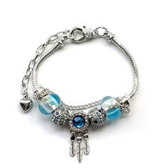 European and American Cross-Border Hot Selling Pan Family Style Bracelet Crystal Bracelet Beaded Bracelet Dream Catcher Flower Heart for Women