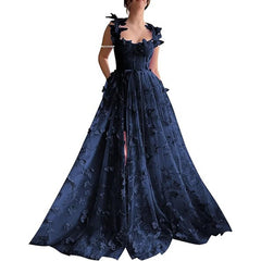 European and American Evening Dress for Women 2025 New Elegant Long Lace Beach Dress for Amazon Banquet