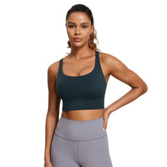 Cloud Feel Tight Yoga Tank Top High Elastic Quick-Dry Sports Bra Gathered Shockproof Running Outdoor Fitness Wear for Women