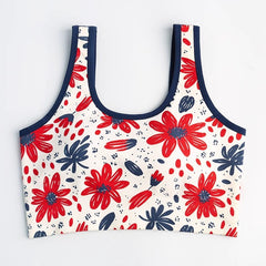 Cute Cartoon Sports Bra for Women, Breathable Anti-Shock Sports Vest, Yoga Top, Beautiful Back Design with Chest Pads