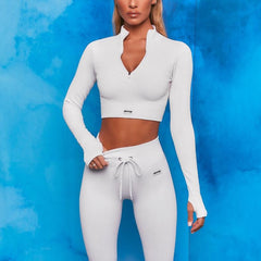 Yoga Suit for Autumn and Winter Professional Slim Breathable Fitness Wear Long Sleeve Running Sports Set for Women