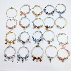 European and American Cross-Border Hot Selling Pan Family Style Bracelet Crystal Bracelet Beaded Bracelet Dream Catcher Flower Heart for Women