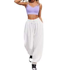 New Summer Cloud Feel Casual Sweatpants for Women, Loose Fit, Slimming Wide Leg, Cuffed Fitness Sports Long Pants