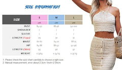 Summer Knit Long Skirt Women Holiday Party Beach Lace-Up Skirt Dropped Waist Tassel Bodycon Maxi Skirt Bohemian skirt