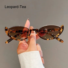 Hot Sale Vintage Cat Eye Sunglasses Half-frame Shades Goggle Sun Glasses Fashion Trendy UV400 Eyewear Accessories for Women