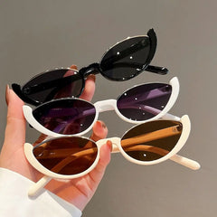 Hot Sale Vintage Cat Eye Sunglasses Half-frame Shades Goggle Sun Glasses Fashion Trendy UV400 Eyewear Accessories for Women