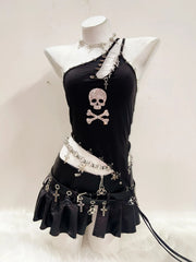 Cross Tank Tops y2k clothes y2k crop top gothic clothes top top Skull top  Gothic  Tank Tops Punk Tank Tops