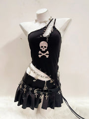 Cross Tank Tops y2k clothes y2k crop top gothic clothes top top Skull top  Gothic  Tank Tops Punk Tank Tops