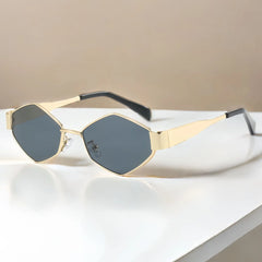 Fashion Hexagon Sunglasses Women 2024 Luxury Brand Design Unique Polygon Sun Glasses Men Vintage Small Frame Eyewear Shades