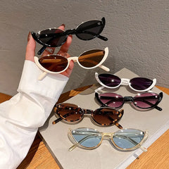 Hot Sale Vintage Cat Eye Sunglasses Half-frame Shades Goggle Sun Glasses Fashion Trendy UV400 Eyewear Accessories for Women