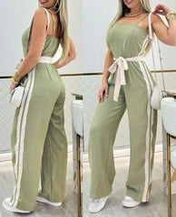 Jumpsuit Women Elegance 2025 Plain Glitter Cold Shoulder Long Sleeve Contrast Lace Corset Skinny Jumpsuit