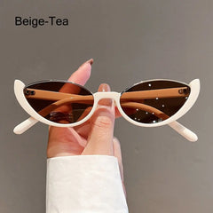 Hot Sale Vintage Cat Eye Sunglasses Half-frame Shades Goggle Sun Glasses Fashion Trendy UV400 Eyewear Accessories for Women