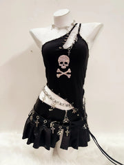 Cross Tank Tops y2k clothes y2k crop top gothic clothes top top Skull top  Gothic  Tank Tops Punk Tank Tops