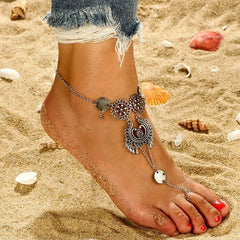 Summer Beach Accessories Feet Jewelry Fashion Simple Handmade Bead Chains Tassels Toe Foot Bracelet For Women