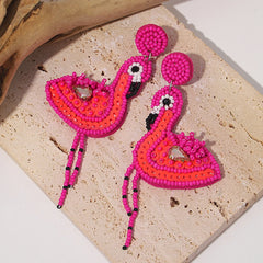 AENSOA Bohemian Starfish Lobster Conch Seed Bead Drop Earrings for Women Handmade Ocean Animal Earrings Summer Beach Jewelry